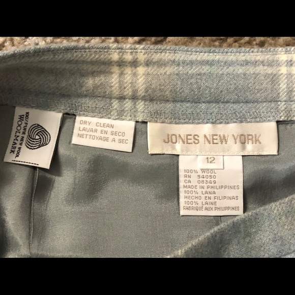 Jones New York 100%Pure Wool Skirt size 12  Pencil Plaid Maxi Workwear casual - Picture 7 of 10